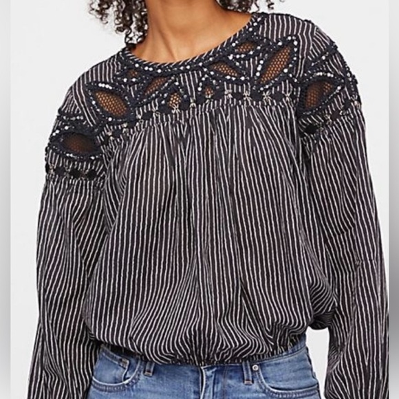 Free People Tops - Free People Dream Away Embroidered Top